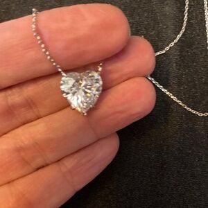 Melinda Maria Silver HEART Pendant on 16" (+2" extender) chain